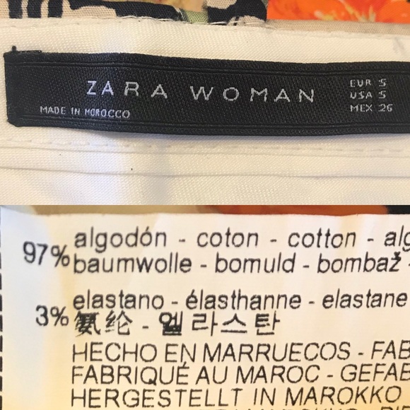 Zara Woman floral print pants; size Small - Picture 8 of 8